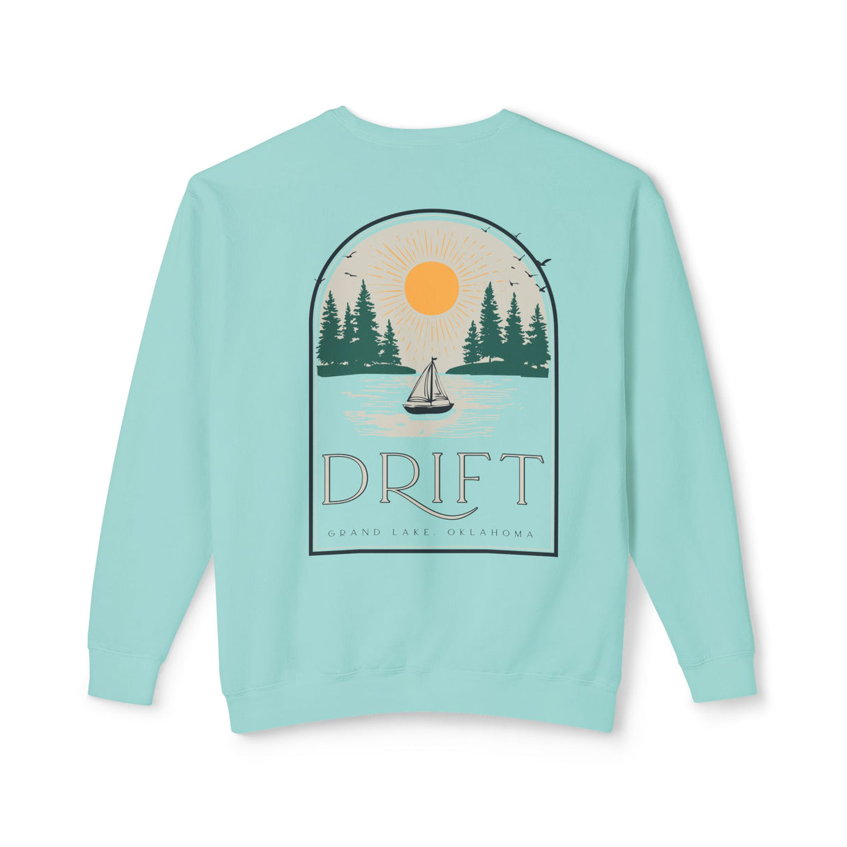 Drift Unisex Lightweight Crewneck Sweatshirt - Relaxed Coastal Vibes